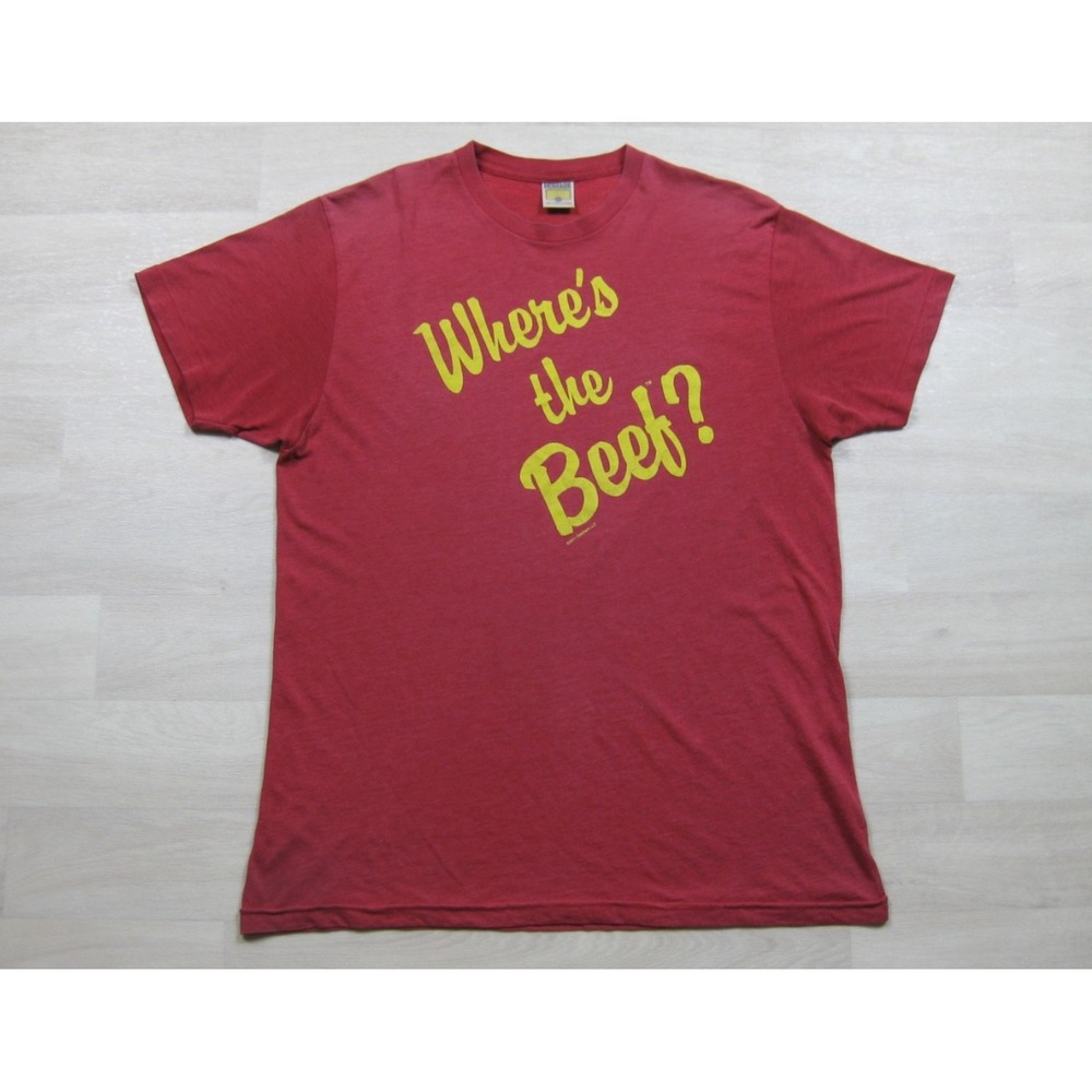 Homage Wendy's T Shirt Men's (L) "Where's The Beef?" Retro 2011 Made in USA
